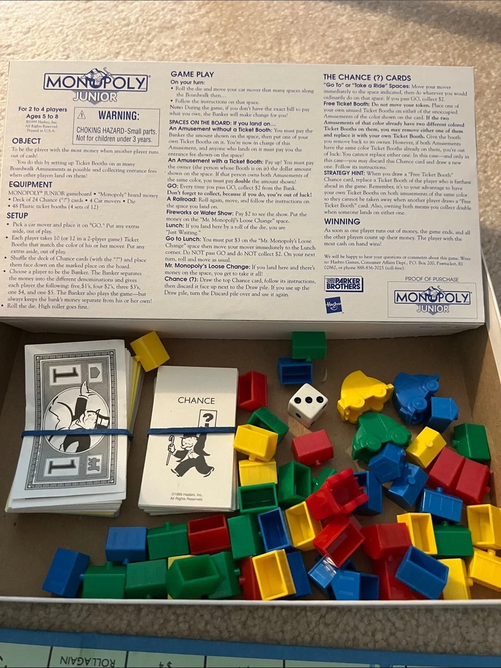 Vintage Monopoly Junior Board Game